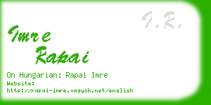 imre rapai business card